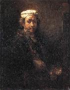 REMBRANDT Harmenszoon van Rijn Portrait of the Artist at His Easel gu oil on canvas